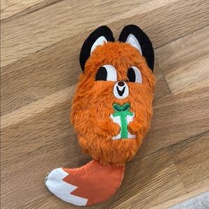 Adorable Orange Fox Plush with Black Ears
